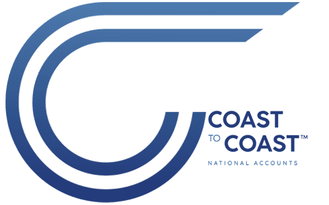 A green background with blue lines and coast to coast logo.