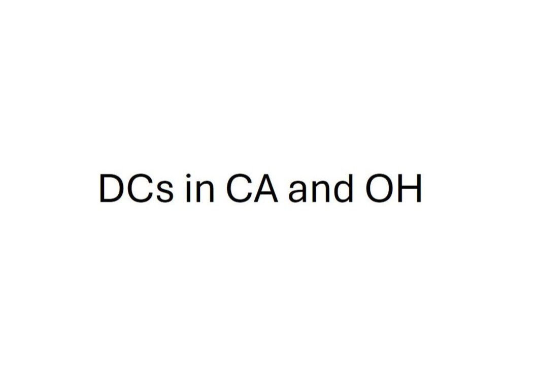A picture of the words dcs in ca and oh.